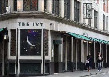  ??  ?? The Ivy restaurant in London has been a firm favourite over the years with famous names, including Laurence Olivier, Vivien Leigh, Madonna and David Beckham