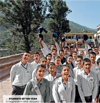  ??  ?? STUDENTS OF THE YEAR At the government senior secondary school in Jabli, Himachal Pradesh