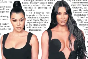  ??  ?? Kourtney and Kim Kardashian