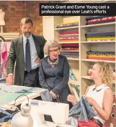  ??  ?? Patrick Grant and Esme Young cast a profession­al eye over Leah’s efforts