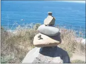  ?? DEBBIE L. HOLMER — ADVOCATE-NEWS ?? A cairn on the Mendocino Coast.