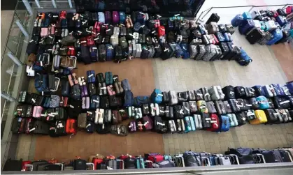  ?? Photograph: Henry Nicholls/Reuters ?? Passengers’ luggage at Heathrow airport, London.