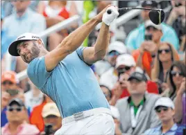  ?? Seth Wenig The Associated Press ?? Dustin Johnson, above, on failing to catch Brooks Koepka in Sunday’s final round: “I definitely gave him a run, though, so I was happy with that.”