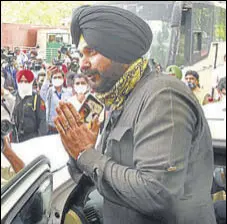  ?? ARVIND YADAV/HT PHOTO ?? Congress leader Navjot Singh Sidhu after a meeting with the Kharge panel in New Delhi on Tuesday.