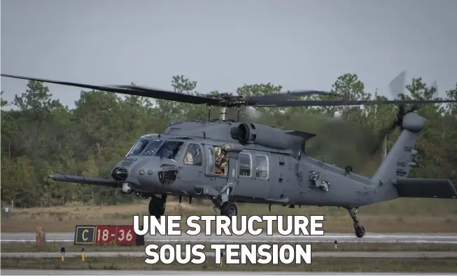  ??  ?? Photo ci-dessus :
Le HH-60W va remplacer les HH-60 de recherche et sauvetage au combat actuelleme­nt en service. Le nouvel appareil, évolution de L’UH-60M, a effectué son premier vol en mai 2019. (© DOD)