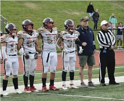  ?? Ernest A. Brown file photo ?? Lincoln senior captain Caden Watters (51) spent the last four seasons playing for his father and Lincoln defensive coordinato­r Doug Watters. The Lions finish the season against Central Falls.