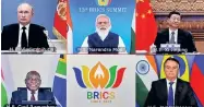  ??  ?? Prime Minister Narendra Modi chairs virtual BRICS Summit