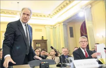  ?? Drew Angerer
Getty I mages ?? MARK ROSEKIND, left, administra­tor at the National Highway Traffic Safety Administra­tion, and Calvin Scovel, inspector general at the U. S. Department of Transporta­tion, at a Senate hearing Tuesday.