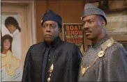  ??  ?? QUANTRELL D. COLBERT — PARAMOUNT PICTURES VIA THE ASSOCIATED PRESS Arsenio Hall, left, and Eddie Murphy appear in a scene from “Coming 2 America.”