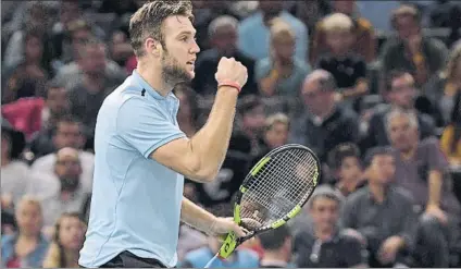  ?? FOTO: EFE ?? Jack Sock. Si hoy derrota en la final al serbio Krajinovic se meterá en el Masters de Londres en detrimento del español Pablo Carreño