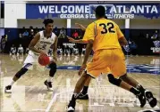  ?? HENRY TAYLOR / HENRY.TAYLOR@AJC.COM ?? GSU’s Malik Benlevi is second on the team in scoring (12.7 ppg) and averages 5.3 rebounds while playing center at 6 feet 6.