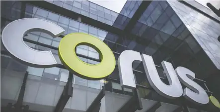  ?? Tijana Martin/The Canadian Press ?? Toronto-based Corus’s stock price fell almost 17 per cent to $6.70 Wednesday, a day after Calgary-based Shaw announced it agreed to sell its stake in the television network owner.