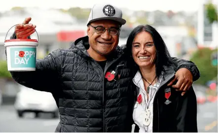  ??  ?? Oscar Kightley and Tina Grant: ‘‘I met someone who is living evidence of why it’s great that Kiwis rally around and help each other.’’