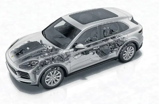  ??  ?? Beneath the design of the new Cayenne is years of developmen­t work.