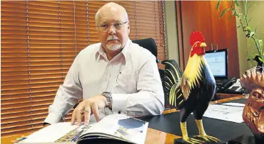  ?? Picture: Masi Losi ?? Chris Schutte, CEO of SA’s largest poultry producer, Astral Foods, which has subsidised local infrastruc­ture in Standerton, Mpumalanga, for years.