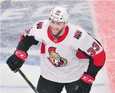  ?? ERIK SIMANDER/THE ASSOCIATED PRESS ?? Ottawa defenceman Fredrik Claesson, one of three Swedish-born players on the team, celebrates scoring the team’s first goal in Friday’s game against the Colorado Avalanche at Ericsson Globe in Stockholm, which the Senators won 4-3 in overtime.