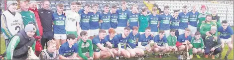  ??  ?? Bride Rovers, Cork Co U21 AHC champions 2018 following victory over Cloughduv.