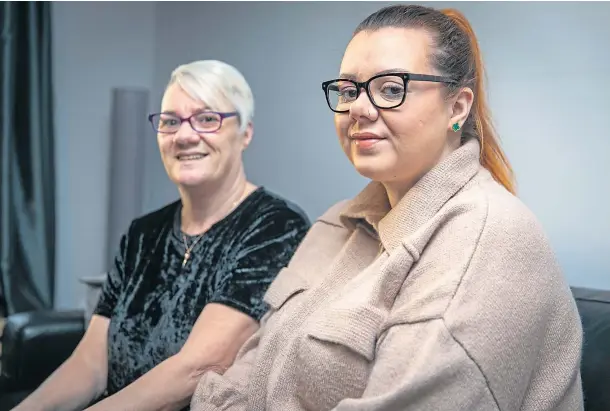  ?? ?? LIVING WITH LEUKAEMIA: Lynn Torrance, left, with daughter Lauren, is out of isolation and looking forward to the birth of her first grandchild.