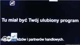  ??  ?? "Hier hätte dein Lieblingsp­rogramm laufen sollen": Der Kanal des polnischen Privatsend­ers TVN24 am 10.02.2021