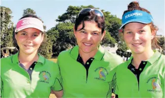  ??  ?? Family affair - Anika, Marlie and Liezl Smit of Vryheid were selected for the KZN team