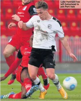  ??  ?? Luke Hannant has left Gateshead to join Port Vale