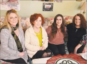  ?? Jill Dion / Hearst Connecticu­t Media ?? This year’s Miss Emerald Isle, Caitlyn Zawadski, with her mother, Elaine Arsenault, right, who was Miss Emerald Isle in 1992; her grandmothe­r Eileen Ahern, second from left; and aunt, AnneMarie Nehez, left.