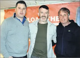  ?? (Pic: P O’Dwyer) ?? Denis Healy and Fergal Moloney with Dónal og Cusack at Grassroots, Glanfest.