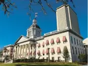  ?? PHIL SEARS/AP ?? A general view of the Old Capitol and current Florida Capitol buildings on Feb. 8 in Tallahasse­e.