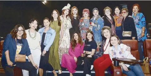  ??  ?? (Seated, from left) Mia Arcenas Branellec, Anne Curtis, Maritess Pineda and Patty Pineda; (standing, from left) Stacy and Fe Rodriguez, Solenn Heussaff, Iris Arcenas, Tessa Prieto-Valdes, Dr. Elsie Pascua, Vina Francisco, Ann Ong, Virgie Ramos, Babette Aquino-Benoit, Susan Joven and Kim Camacho.