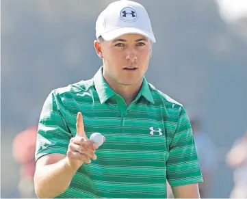  ??  ?? UPBEAT: Jordan Spieth is in a better place than leading into the last couple of Masters.