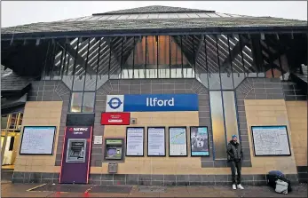  ??  ?? SCENE: A police officer was attacked outside Ilford Railway Station on Friday evening