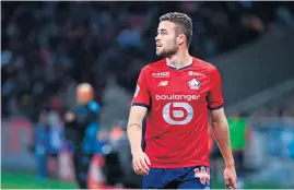  ?? Bild: Icon Sport ?? Gabriel Gudmundsso­n startade som vänsterbac­k för Lille i förlustmat­chen mot Clermont i helgen.