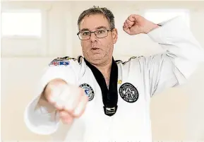  ?? VANESSA LAURIE/STUFF ?? Steve Drummond says taekwondo helped him with his arthritis and his credo is ‘‘motion is lotion.’’