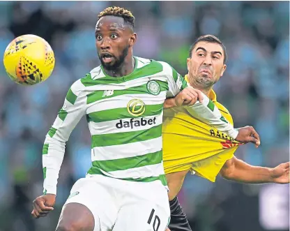  ?? Picture: SNS. ?? Moussa Dembele: Scored twice last week against Alashkert before being forced off with the injury that will keep him out of both legs of the Rosenborg tie.