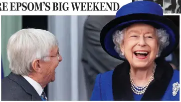  ?? REX ?? For the love of horses: former jockey Willie Carson shares a joke with the Queen