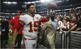  ?? Photograph: David Becker/AP ?? Patrick Mahomes’ Chiefs have not been at their best but still top the AFC West.