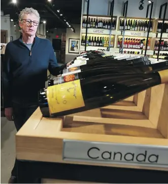  ?? GAVIN YOUNG ?? Geoff Last, general manager of Bin 905 wine shop in Calgary, said the most unfortunat­e part of Alberta halting its purchase of B.C. wines is “the losers at the end of the day are going to be B.C. wineries.”