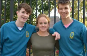  ??  ?? Mercy Mounthawk students Alex O’Shea, Deirdre O’Halloran and Seamus Harty, along with their classmates, launched a new mental campaign entitled ‘Sport Your Mind’.