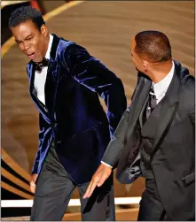  ?? ?? ATTACK: Will Smith slapped Chris Rock at Oscars ceremony