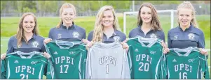  ?? SUBMITTED ?? The UPEI Panthers have added five players who played for Team P.E.I. at the Canada Games in Winnipeg. From left are Kamren Chaisson, Laura Burge, Alison Muise, Rachael Green and Lauren Clark.