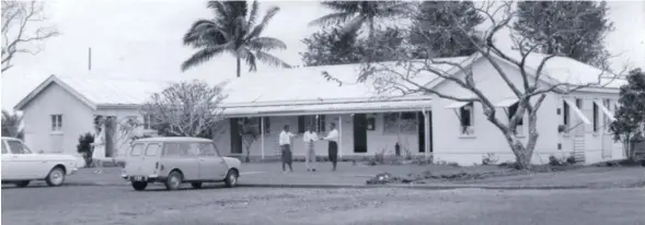  ?? BACK THEN: The USP administra­tive office at the Laucala Campus in the 1960s. ??