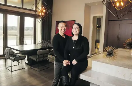  ?? CHRISTINA RYAN ?? Jade Frost and Bryan So customized a bungalow plan by Albi Luxury by Brookfield Residentia­l to achieve the spaces they were seeking.