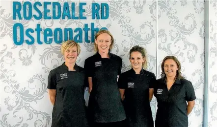  ??  ?? The friendly Rosedale Rd Osteopaths team.