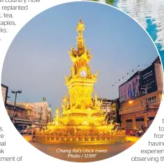  ??  ?? Chiang Rai’s clock tower. Photo / 123RF