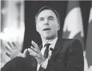  ?? THE CANADIAN PRESS/FILES ?? Finance Minister Bill Morneau is in Buenos Aires, Argentina, for a meeting of G20 finance ministers.
