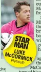  ??  ?? STAR MAN LUKE MCCORMICK Plymouth