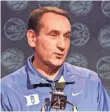  ?? JIM DEDMON, USA TODAY SPORTS ?? Duke’s Mike Krzyzewski says the scandal is a chance at real changes.