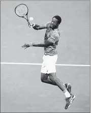  ?? KAThy WILLENS/ASSOCIATED PrESS ?? Gael Monfils of France has won all 15 sets he’s played during this U.S. Open, including his 6-4, 6-3, 6-3 quarterfin­al victory Tuesday over fellow Frenchman Lucas Pouille.