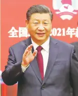  ?? ASSOCIATED PRESS AND XINHUA NEWS AGENCY FILE PHOTOS ?? President-elect Joe Biden will take office this month facing a global diplomatic environmen­t shaped by China’s leader Xi Jinping, backed by his country’s booming economy.