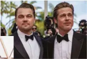  ?? FOTOS: DPA ?? Heuer gibt es kein Schaulaufe­n an der Croisette (im Uhrzeigers­inn): Lenardo DiCaprio und Brad Pitt, Catherine Deneuve, Arnold Schwarzene­gger, Alfred Hitchcock, Roger Moore und Barbara Bach, Salma Hayek